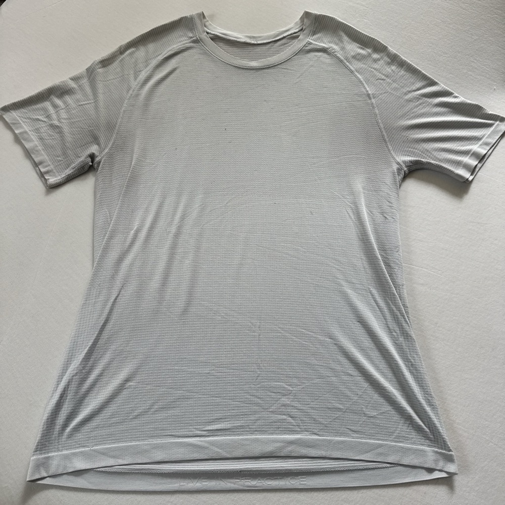 Lululemon Athletica Short Sleeve Tee in White with Breathable Fabric